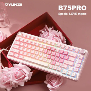  Bàn Phím Cơ YUNZII B75 PRO Không Dây - 3Mode - Hotswap - LED RGB - Mạch Xuôi 