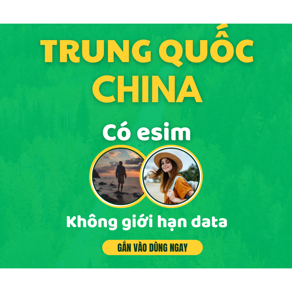 [BẢO HÀNH 1 ĐỔI 1 - SỬ DỤNG TRỌN ĐỜI] SIM DU LỊCH TRUNG QUỐC CHINA MOBILE 3 - 9 NGÀY - CÓ ESIM