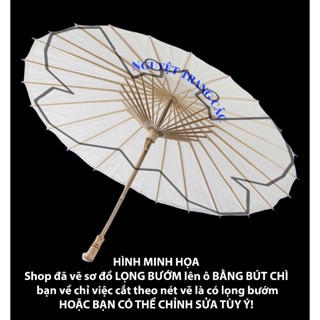  Ô DÙ VẢI VẼ SẴN sơ đồ hình lọng bướm 