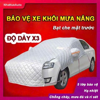 [ĐỘ DÀY X3] BẠT CHE MẶT TRƯỚC XE Ô TÔ CHỐNG NÓNG HẠ NHIỆT CHỐNG TIA UV, SƯƠNG MUỐI, MƯA ĐÁ RỈ SẮT