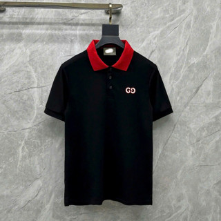 Áo polo GC phối cổ đỏ thêu logo dệt siêu đẹp - Áo polo nam hàng siêu cấp phong cách basic