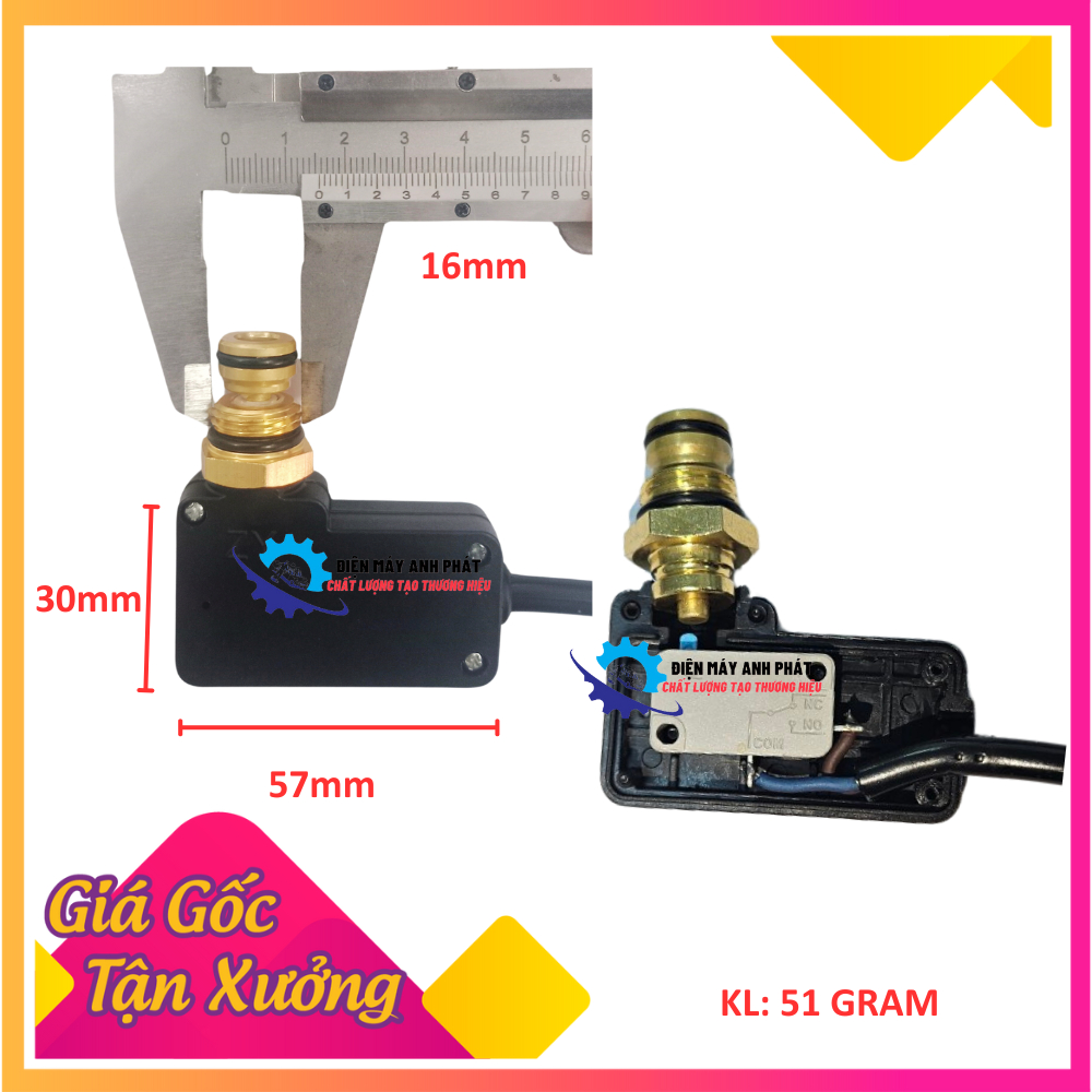 Cụm Rờ Le Áp Ren 16-18Mm Công Tắc Trong Áp Lực Máy Xịt Rửa Xe, Relay Dạng Trực Tiếp Áp Lực Cao