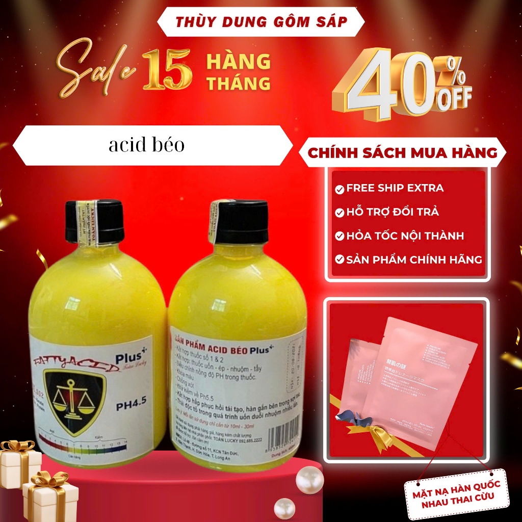 Axit béo đặc plus và Axit béo loãng khử kiềm, khóa màu chống xót và phục hồi tóc hư tổn chính hãng TNT - TNT.HAIR