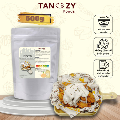 Xốt Kem Hành Phô Mai Creamy Tanzy Foods 500g phủ gà rán , đồ chiên, nướng ...