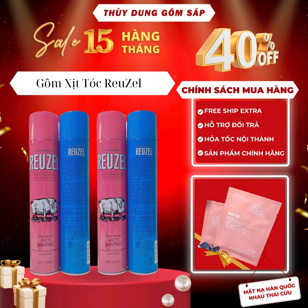 Gôm Xịt Tóc, Keo Xịt Tóc Reuzel Spray 420ml. Tạo Kiểu Và Giữ Nếp Cho Tóc