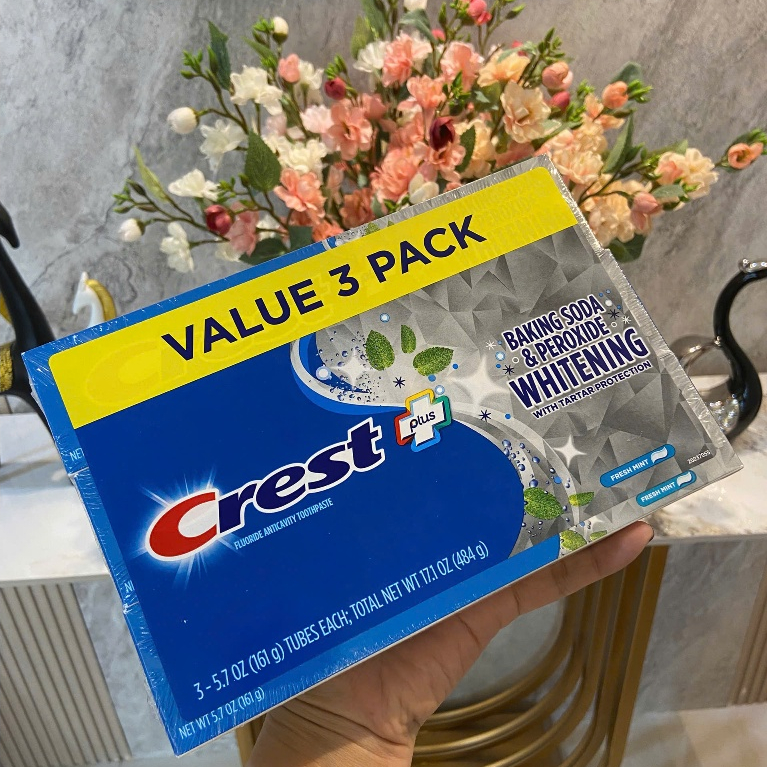 Kem đánh răng Crest Baking Soda & Peroxide Whitening hàng Mỹ
