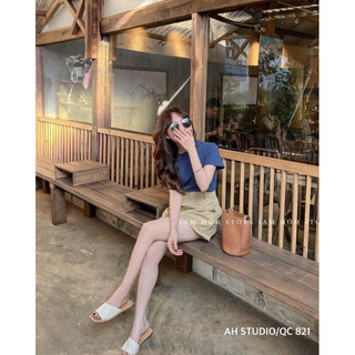 Áo phông trơn dáng vừa
