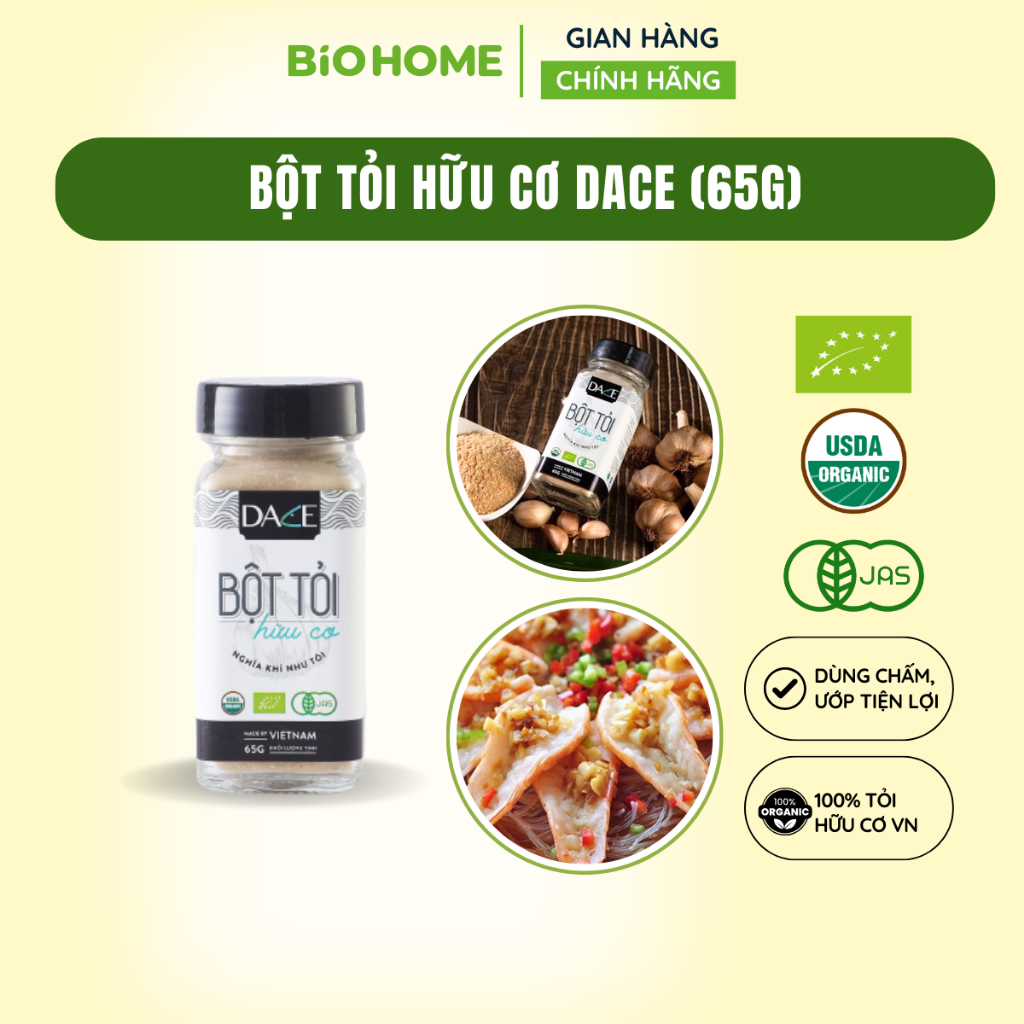 Bột tỏi hữu cơ Dace (55g)