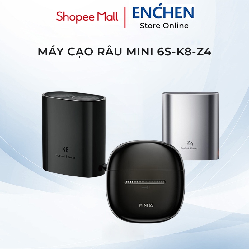 Máy cạo râu Enchen K8 đầu cạo 2D chống nước, 18 lưỡi dao tự mài, pin dùng đến 60 ngày - BH 12 tháng