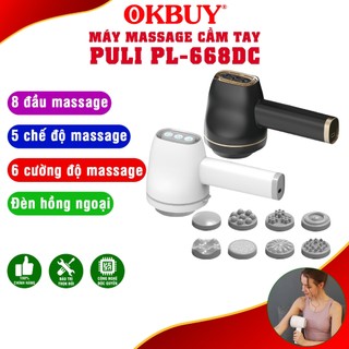  Máy massage cầm tay dùng pin Puli PL-668DC - 8 đầu mát xa giảm mỡ bụng | OKbuy 