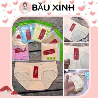 QUẦN LÓT BẦU CẠP CHÉO B91 CHẤT COTTON CO DÃN THOẢI MÁI CHO MẸ BẦU