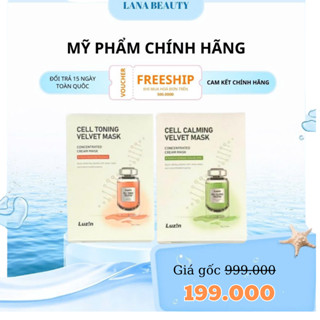 Mặt Nạ Vải Vi Sợi Micro Fiber Hỗ Trợ Dưỡng Trắng Da, Phục hồi da Luzin Velvet Mask Hàn Quốc