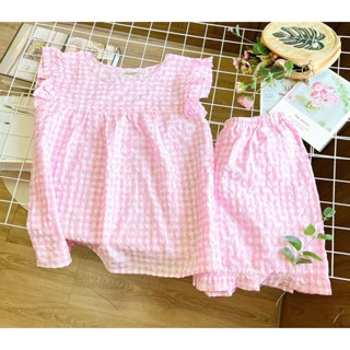 Bộ pijama nữ quần ngắn áo cánh tiên cổ tròn mặc nhà nhiều màu chất Cotton, Xô muslin, Lụa, Đũi, Tole, Lanh