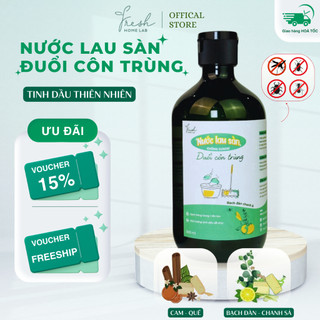 Nước lau sàn đuổi muỗi, gián, côn trùng tinh dầu thiên nhiên, an toàn cho trẻ nhỏ | Fresh Home Lab
