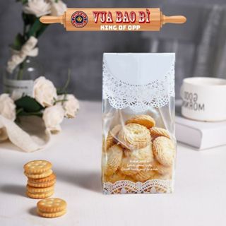  Túi đựng bánh quy ,túi đựng snack bánh dứa kích thước 8.5x23+6  50 túi sp - VUA BAO BI 