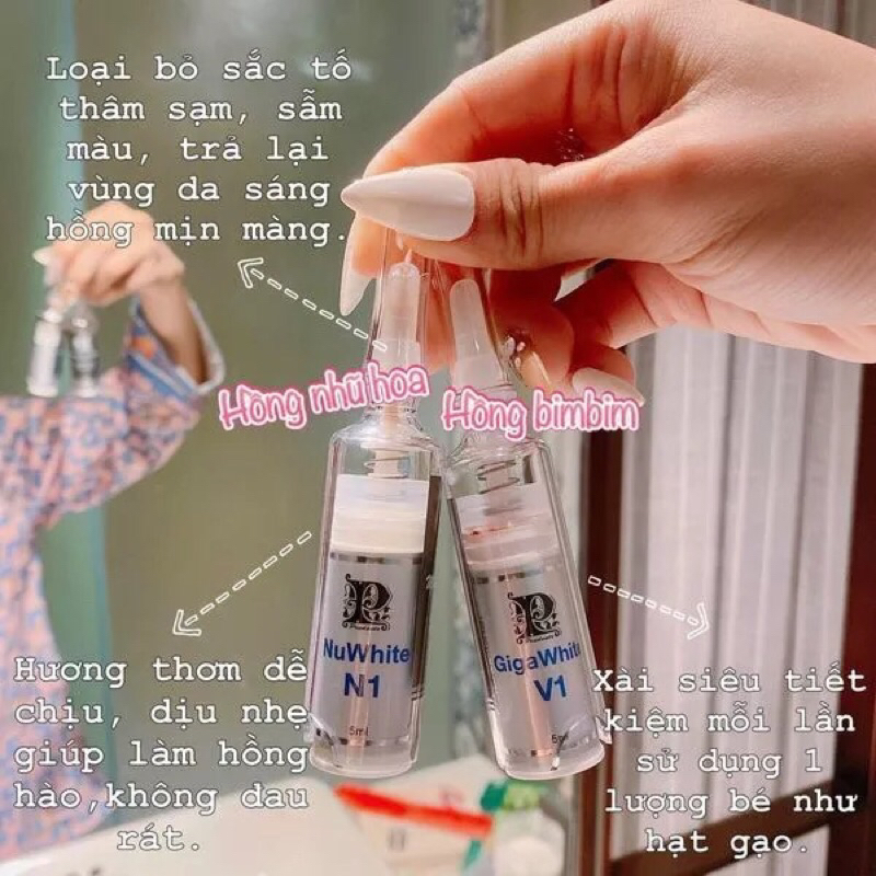 Kem Nuwhite Mibiti Prudente hồng nhũ hoa N1, hồng vùng kín nuwhite V1,Khử thâm nách mông bẹn H6, hồn