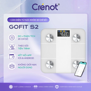 Cân điện tử sức khoẻ thông minh cao cấp CRENOT Gofit S2 đo 20 chỉ số cơ thể inBody mini phân tích cân nặng mỡ béo y tế