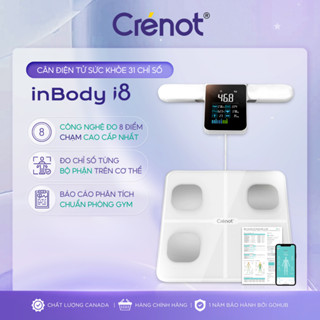 Cân điện tử sức khoẻ cao cấp Crenot inBody i8 đo 31 chỉ số cơ thể inBody mini thông minh học phân tích cân nặng mỡ y tế