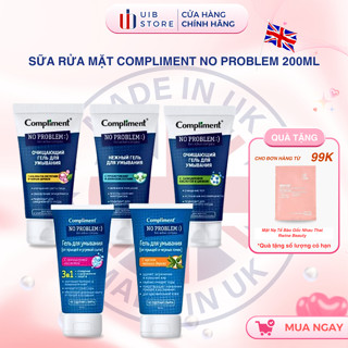 Gel rửa mặt, sữa rửa mặt Compliment, BHA Compliment No Problem làm sạch sâu, giảm viêm & mụn 200ml UIB Store