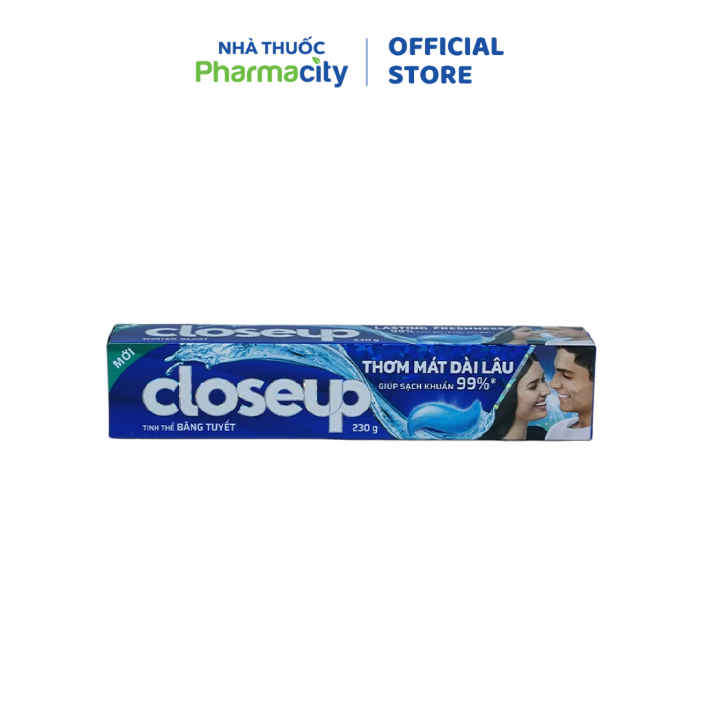  Kem Đánh Răng CLOSE UP Thơm Mát Bất Tận Tinh Thể Băng Tuyết  tuýp 230g  