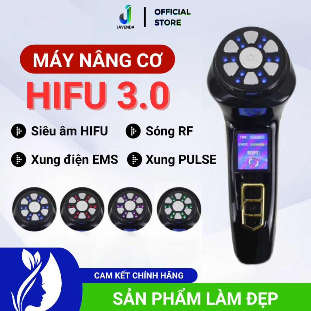 Máy Nâng Cơ Mặt HIFU 3.0, Nâng Cơ,Trẻ Hóa Da, Xóa Nhăn, Làm Sáng Da bằng Công Nghệ Siêu Âm HIFU, RF,