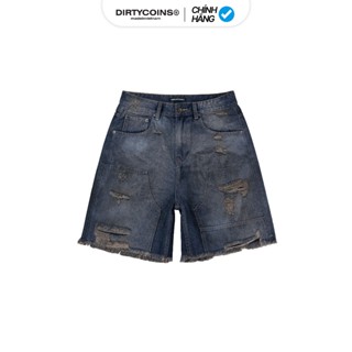  Quần Ngắn DirtyCoins Double Knee Shorts Distress Blue Wash 