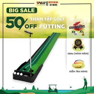 Thảm Tập Golf, Thảm Tập Putting, PGM, Thảm Golf Có Vạch Phụ Trợ Ngắm, Có Đường Dẫn Bóng Về Tiện Lợi