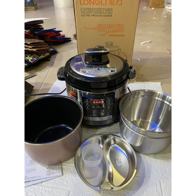 Nồi áp suất điện LongLi nấu cơm,ninh,hầm, nấu cháo 6lít