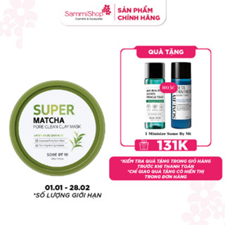 Mặt nạ dưỡng da đất set làm sạch lỗ chân lông Some By Mi Super Matcha Pore Clean Clay Mask 100g