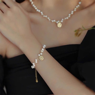 Bộ Trang Sức Ngọc Trai 3ly Mặt Đồng Xu Hạt Thô Tự Nhiên - Ngọc Trai Trường Thịnh