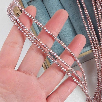 Vòng Cổ Ngọc Trai Hồng Tím 3ly Khoá OT Bạc Sang Trọng - Ngọc Trai Trường Thịnh