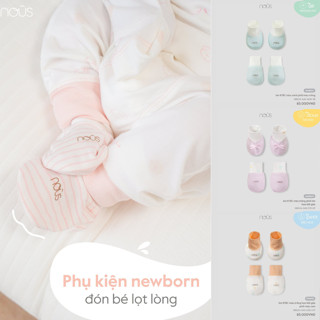 Set bao tay bao chân petit Nous mềm mại cho bé sơ sinh