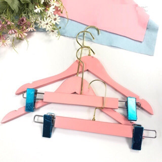 (Combo 10  Cái ) Móc Treo Quần Áo Cho Shop Gỗ Nhựa Màu Hồng, Móc Quần Áo Trẻ Em Người Lớn Màu Hồng