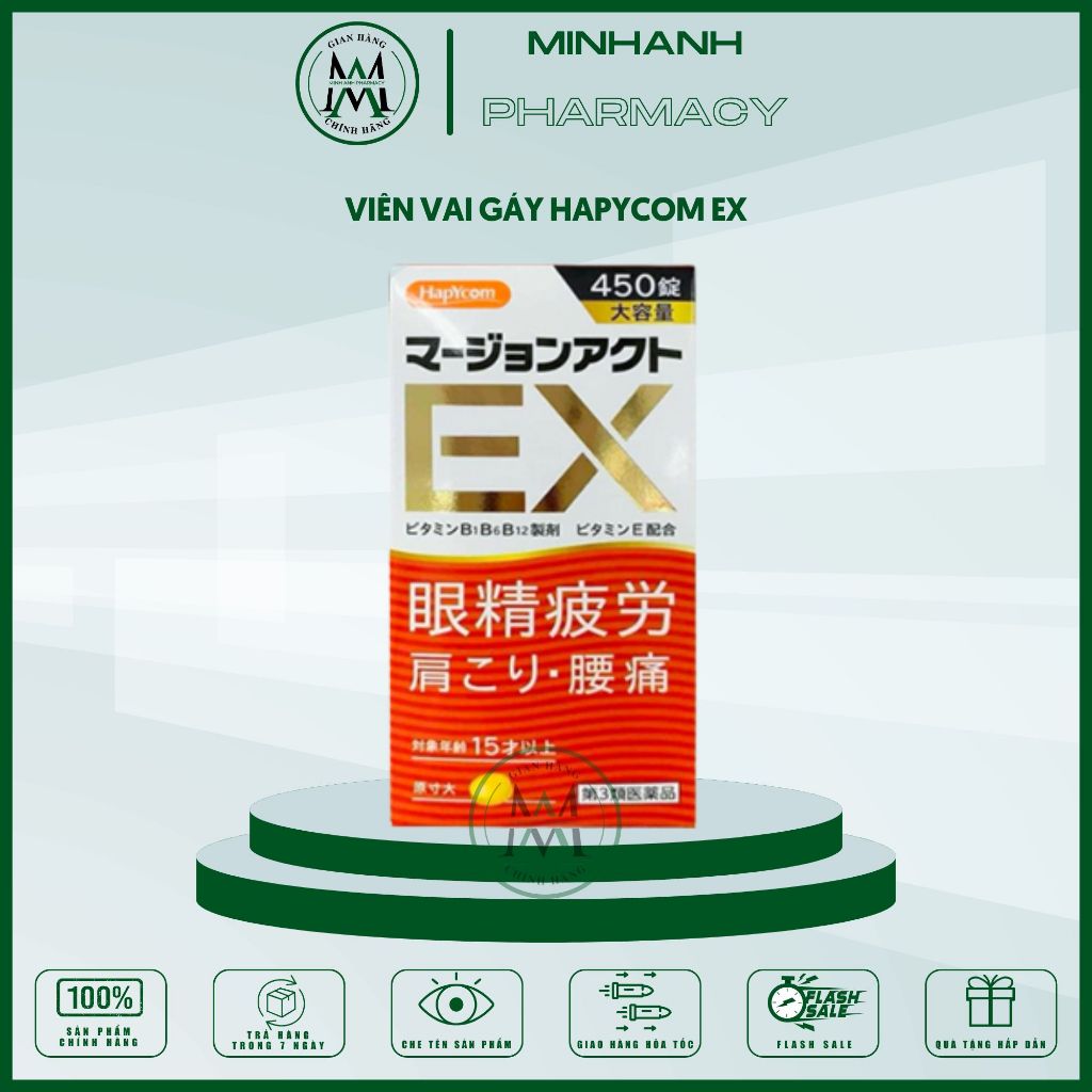 Viên Uống Giảm Nhức Mỏi Cổ Vai Gáy Và Tê Tay Hapycom Ex Nhật Bản