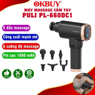  Súng massage cầm tay pin sạc Hàn Quốc Puli PL-660DC1 - 6 đầu - Màu Đen | OKbuy 