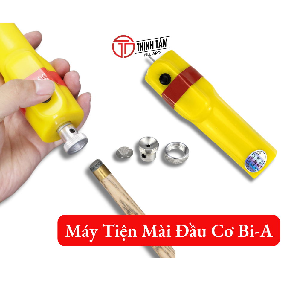Máy Tiện Mài Đầu Cơ Bi-A Thịnh Tâm, Chà Nhám Đầu Tẩy Bida Cầm Tay
