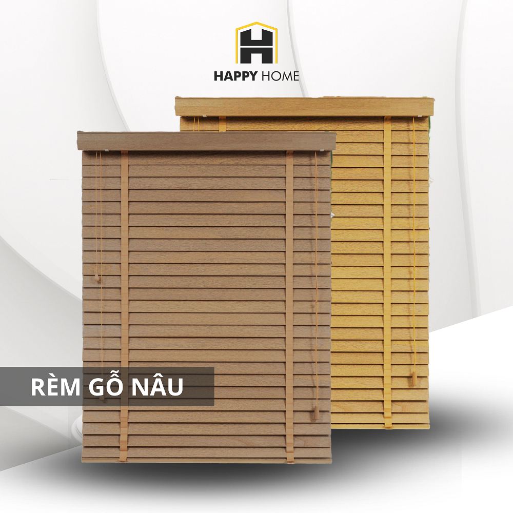 Rèm gỗ tự nhiên Màu nâu gỗ (đặt theo số đo cửa + chọn màu)