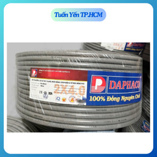  Dây điện đôi FA DAPHACO 2x1.0; 2x1.5 ; 2x2.5 dây tròn xám 2 lớp vỏ bọc nhựa PVC - Tuấn Yến 