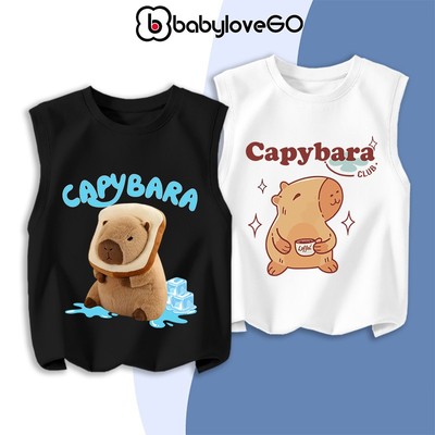 Áo ba lỗ cho bé trai BabyloveGO áo 3 lỗ Capybara chất thun cotton cho bé thoáng mát