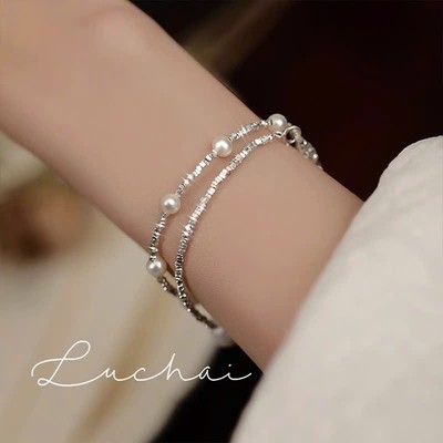 Vòng Tay Ngọc Trai 6ly Đôi Hạt Bạc 925 Tinh Tế - Ngọc Trai Trường Thịnh