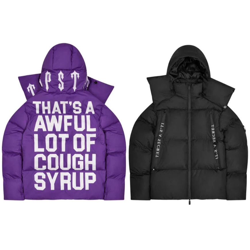 Áo Khoác Phao Trapstar P Unisex Nam Nữ Cao Cấp Form Rộng Dày Dặn Mũ Lớn Chuẩn Hàng Quảng Châu