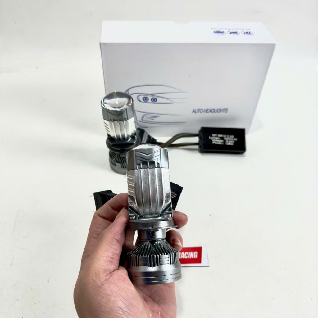 Bi Cầu Mini M01U Công Suất 120W - Chip 12 Nhân Led Siêu Sáng Chân H4 - Bảo Hành 12 Tháng