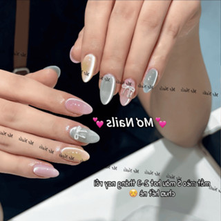 Nail box thiết kế dễ thương sang chảnh thạch đa sắc  pastel mắt mèo ánh trăng Mơ122