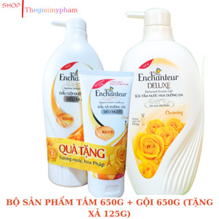 [Mã COSBAUH3 giảm 8% đơn 300K] Combo Sữa Tắm Enchanteur Charming 650g + Dầu Gội 650g - Tặng Dầu Xả 125g