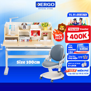 [Quà + Voucher 300K] Bộ Bàn Học Thông Minh DERGO LEO X1000 Chống Gù Chống Cận Ngồi Chuẩn Tư Thế