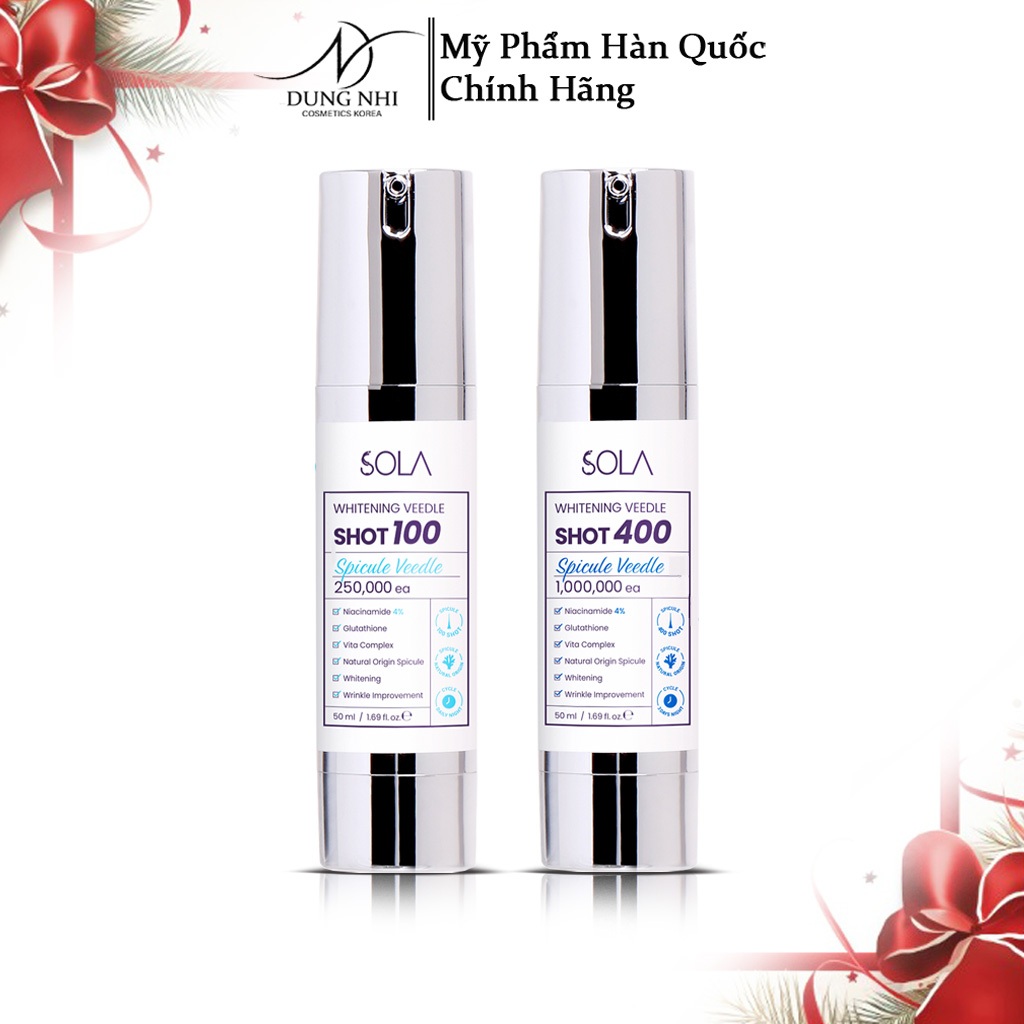 Vi kim sinh học SOLA whitening Veedle Shot 100 & Shot 400 50ml