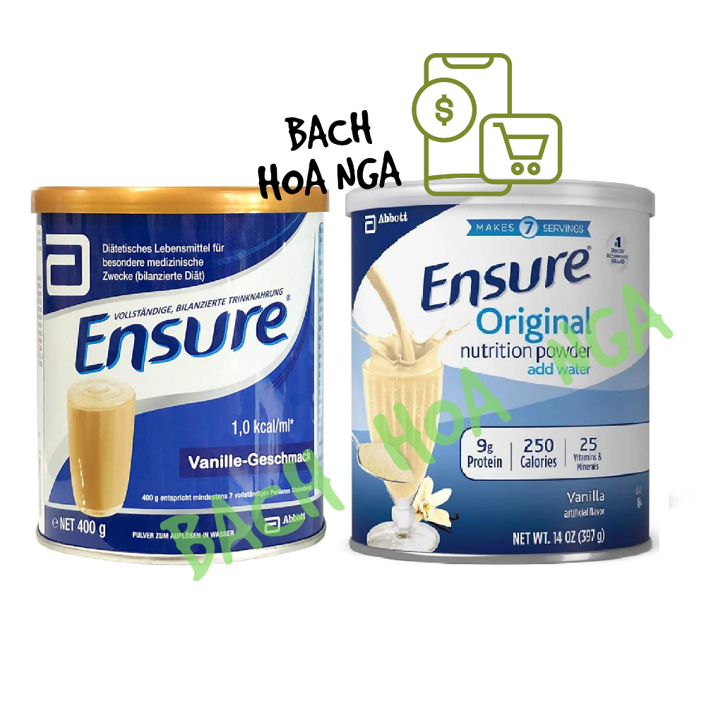 Sữa Bột Ensure Đức, Mỹ Hộp 400g
