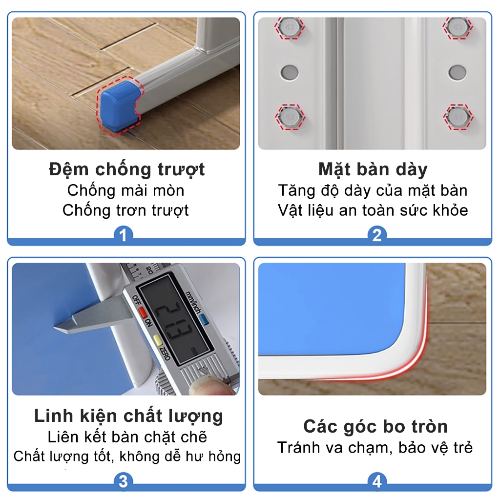 Bộ Bàn Học Sinh Thông Minh Cho Bé Có Điều Chỉnh Được Độ Cao Thấp Chống Gù Chống Cận Kèm Có Ngăn Bàn | BigBuy360 - bigbuy360.vn