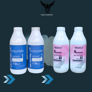  Uốn lạnh V76 Collagen - Medoly Italy 500ML Uốn Lạnh Xoăn Sóng Nước Cung Cấp Dinh Dưỡng Không Hư Tổn Tóc 