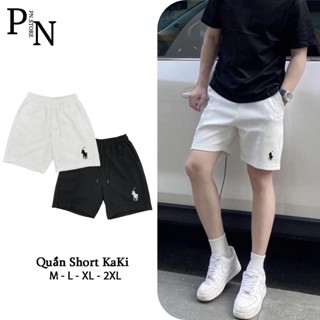 Quần Short Nam Kaki PN STORE Form Trên Gối Thêu Logo Nổi Phong Cách Hàn Quốc Thoải Mái Thoáng Mát QS06